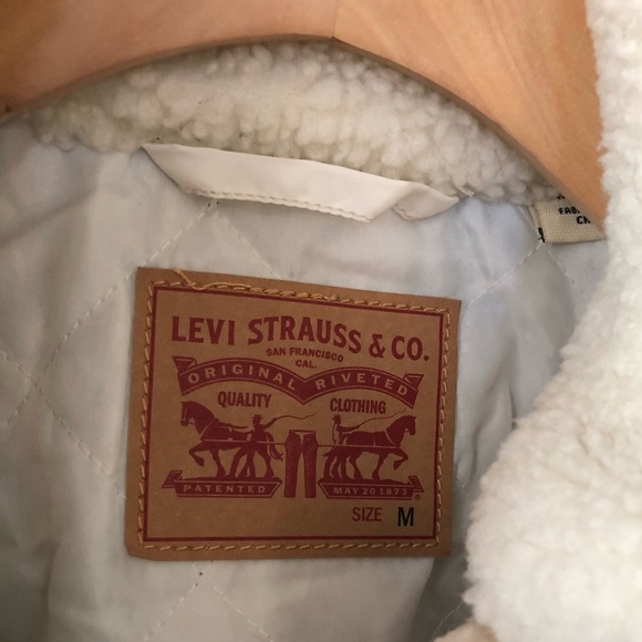 Levi’s|Ex boyfriend plaid Sherpa trucker jacket with collar•••Size medium,Cute! - Picture 11 of 15